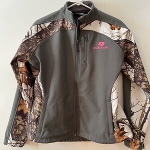 Mossy Oak Women's Gray Winter Break Up Branch Camo Hunting Fleece Jacket Size M